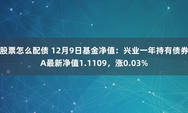 股票怎么配债 12月9日基金净值：兴业一年持有债券A最新净值1.1109，涨0.03%