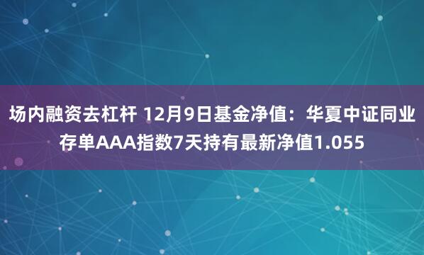 场内融资去杠杆 12月9日基金净值：华夏中证同业存单AAA指数7天持有最新净值1.055