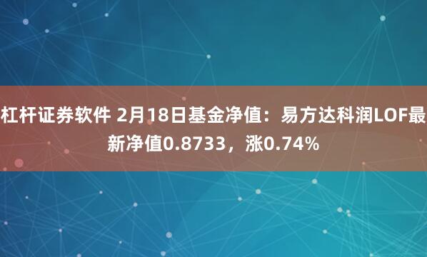 杠杆证券软件 2月18日基金净值：易方达科润LOF最新净值0.8733，涨0.74%